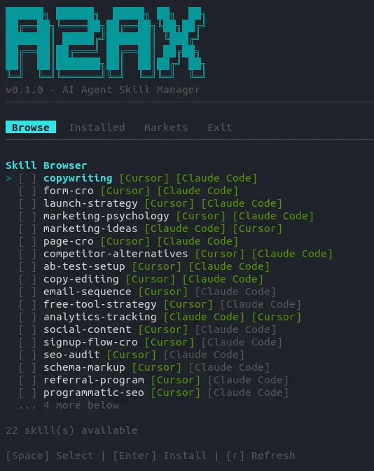 BuySkills CLI Dashboard